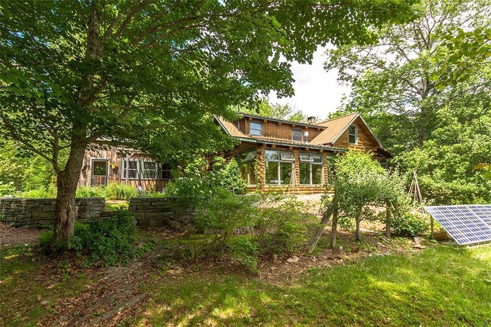 South facing log home with with...