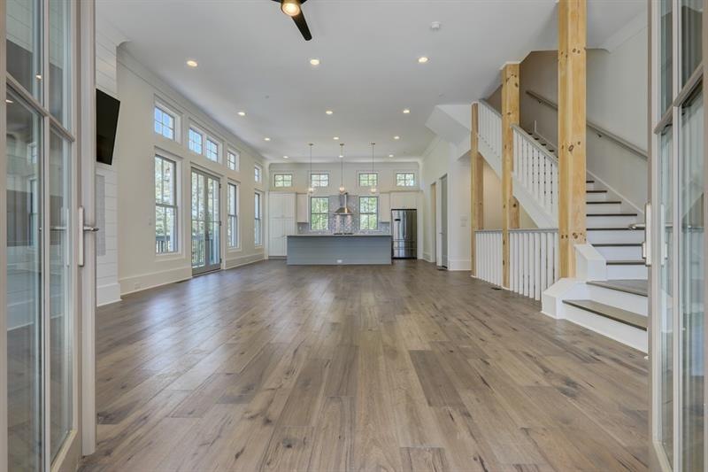 Vast Open-concept main living area towered with so