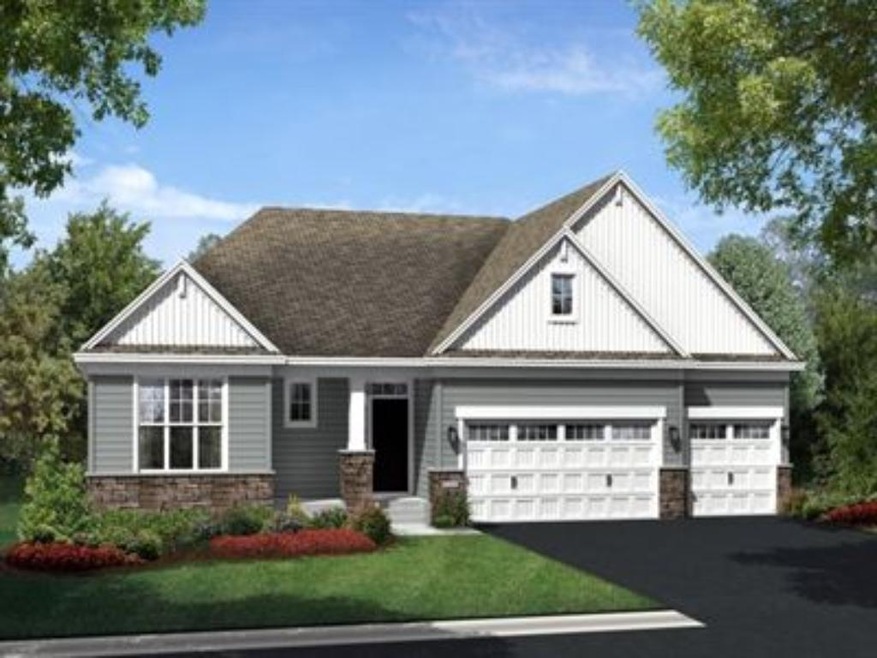 Rendering of home's elevation. Recently completed 