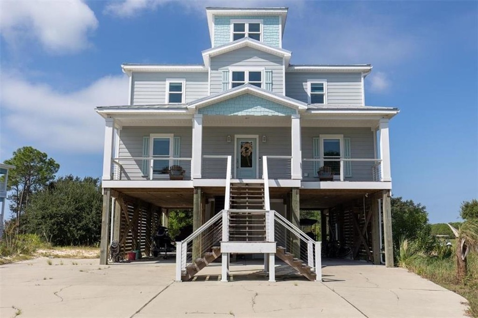 Coastal inspired home with a porch