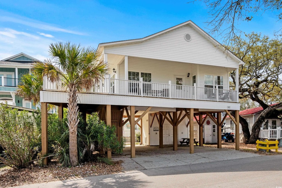 Beach home with a carport