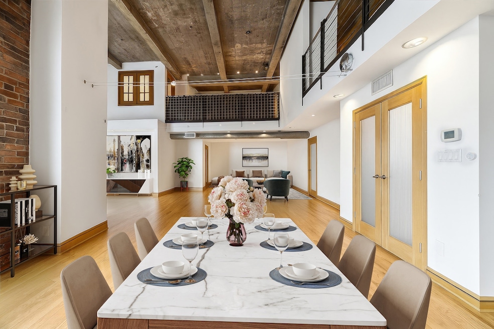 This photo showcases a modern, open-concept living