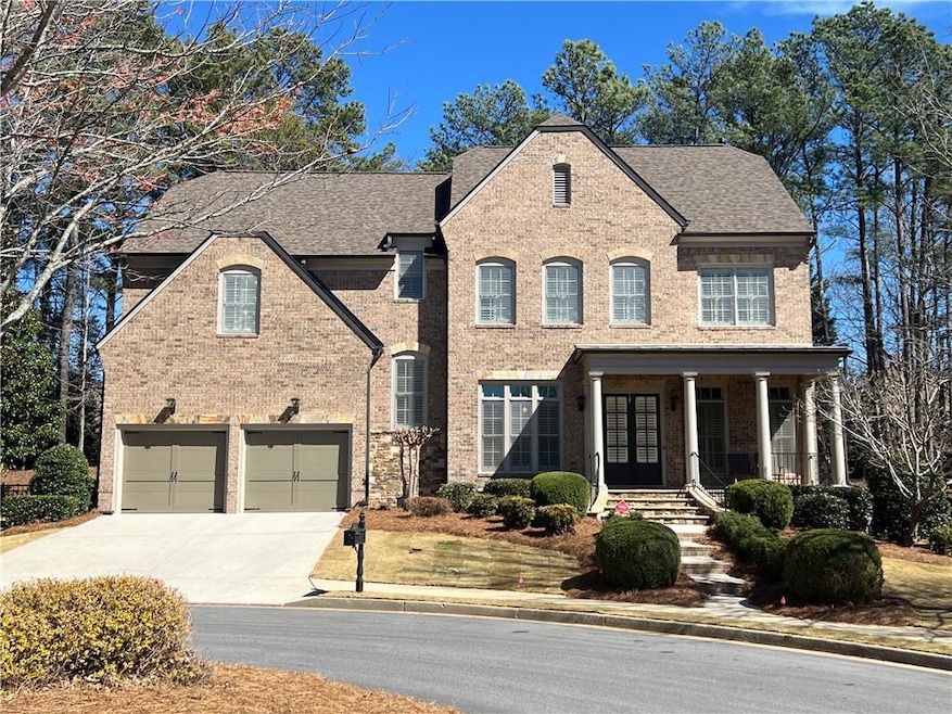 View of front of home with brick siding, french do