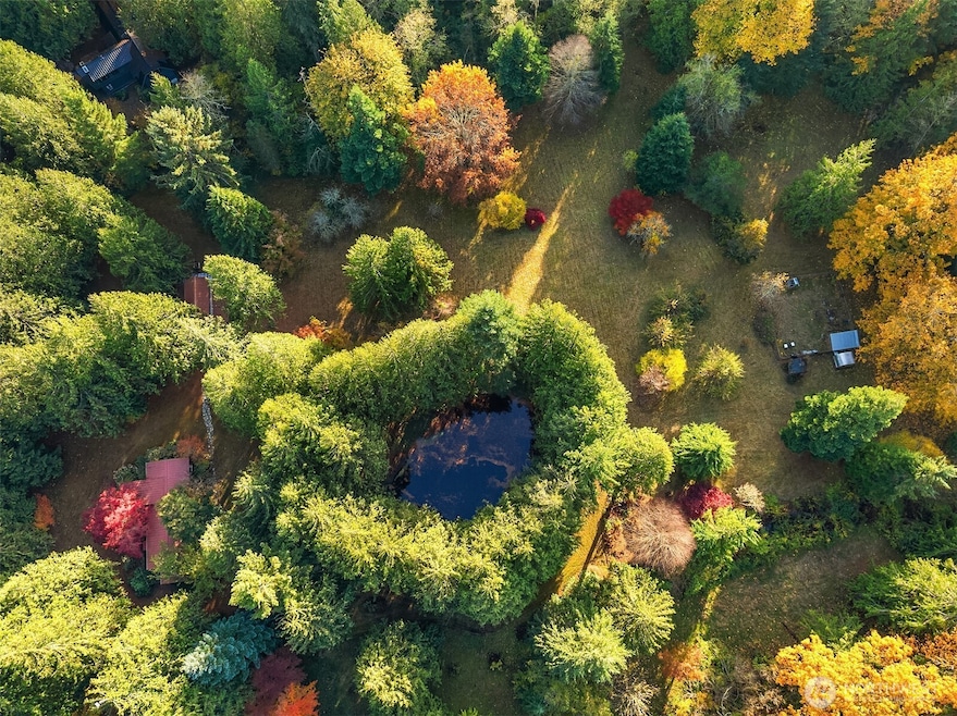 Welcome to the park in Snoqualmie!  Play where you Live. Natural spring-fed pond surrounded by wonderful legacy cedar and a meadow dotted with pear, apple and stunning trees along the perimeter.