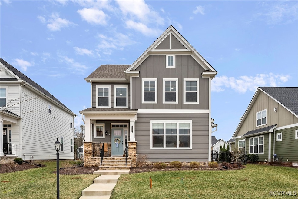 Craftsman-style house featuring board and batten s