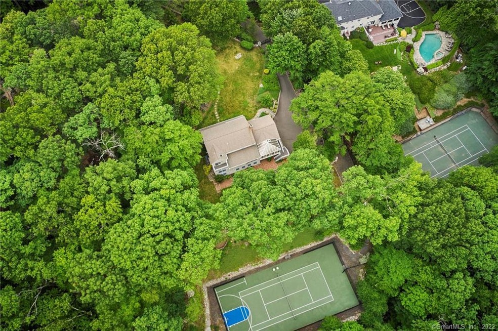Aerial view of 15 North Calvin Road, Weston