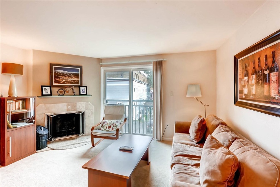 Living Room with Wood Burning Fireplace