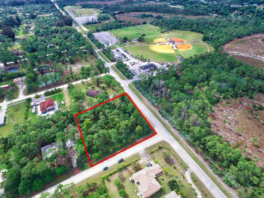 Aerial towards park