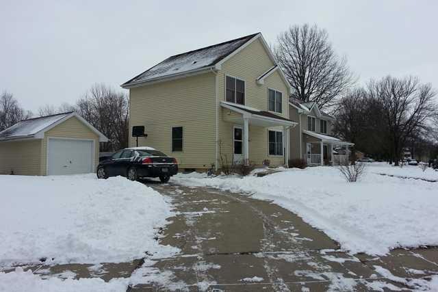 Exterior Front. Metal siding & aluminum soffits & 