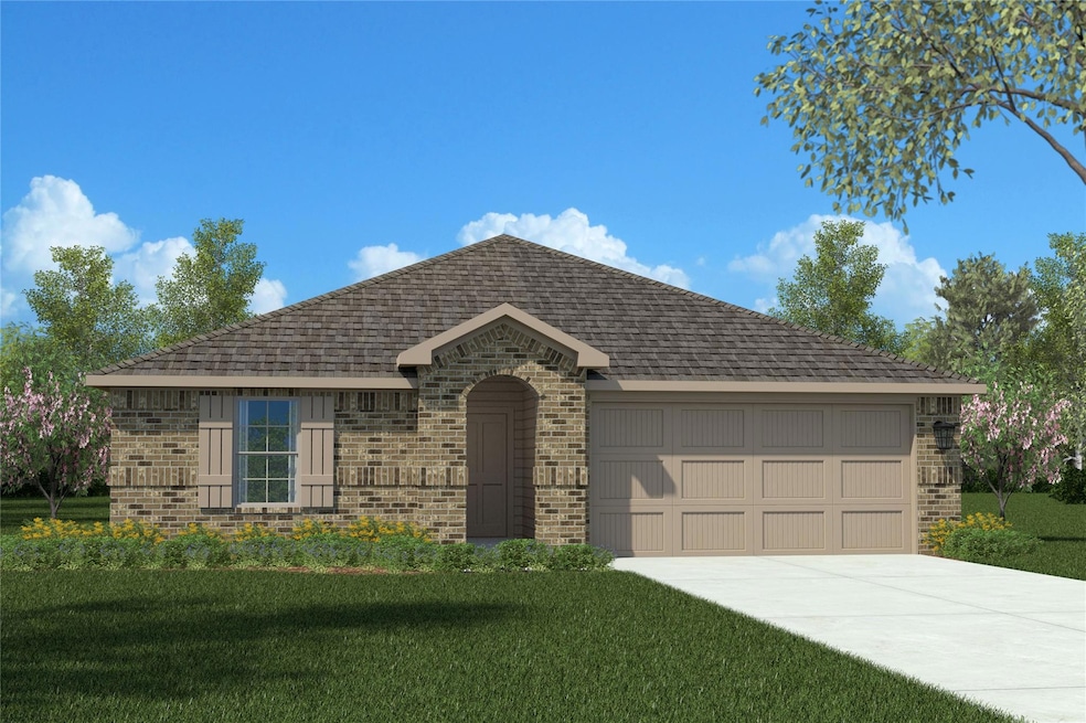 Front Elevation - D.R. Horton's Justin Floorplan, 