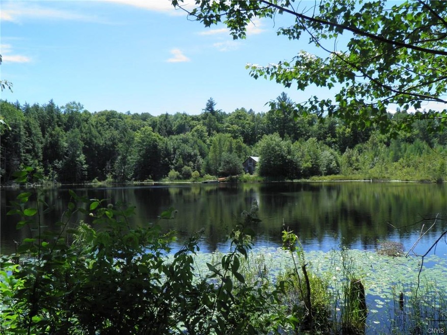 Opposite shore cottage view