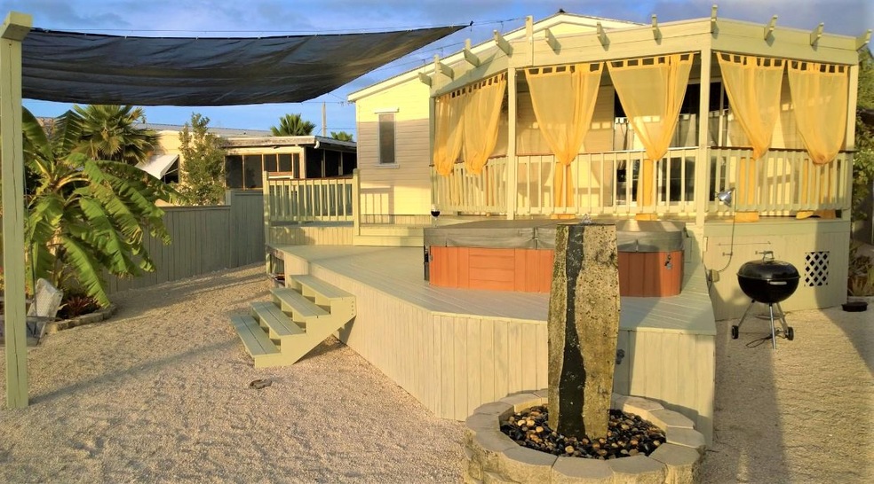 Rear waterfront deck