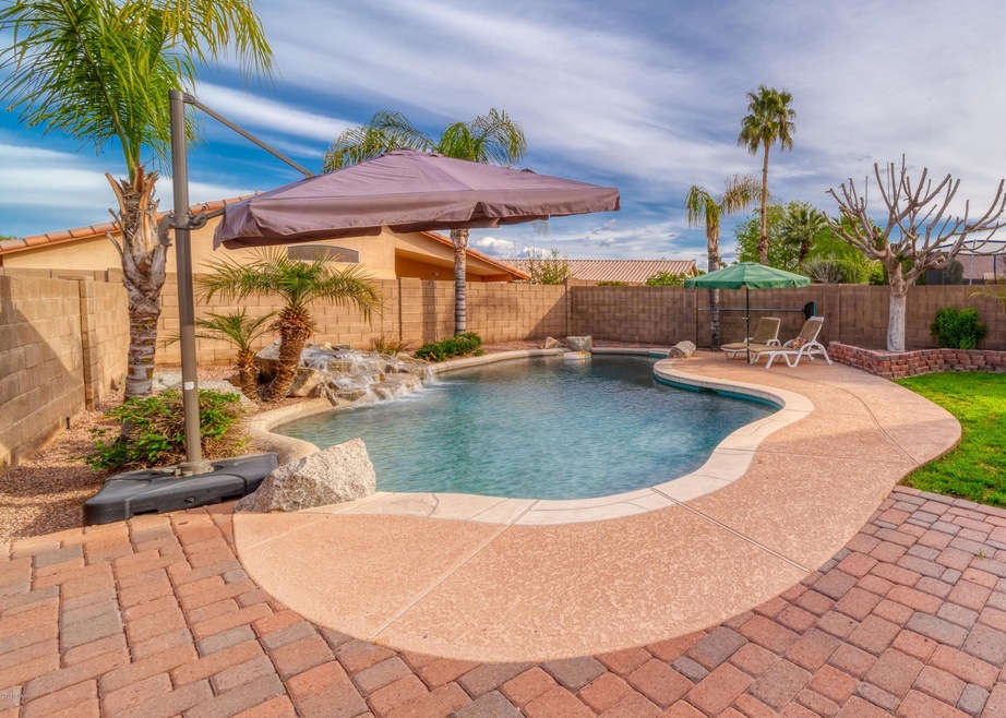 Pool and Waterfall Feature