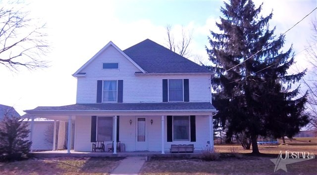 Charming turn of the century home with pillared, c