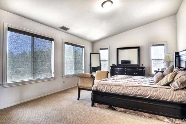 Spacious Master Bedroom with a treetop view