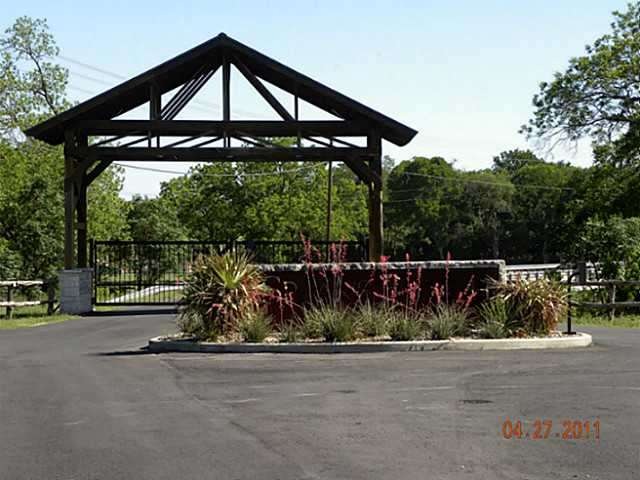 Gated entry to Spears Ranch on Salado Creek.