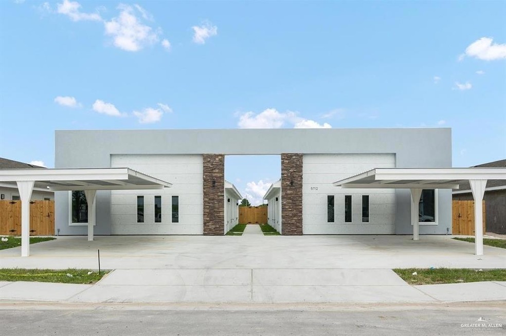 Contemporary home with fence