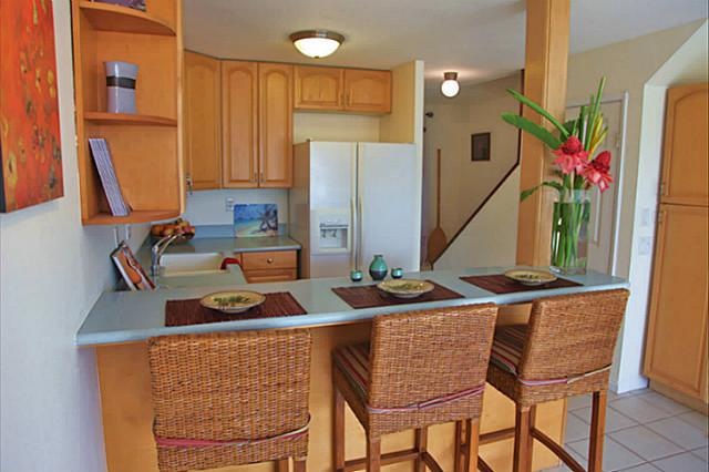 Remodeled Kitchen, with Corian counter-tops, for l