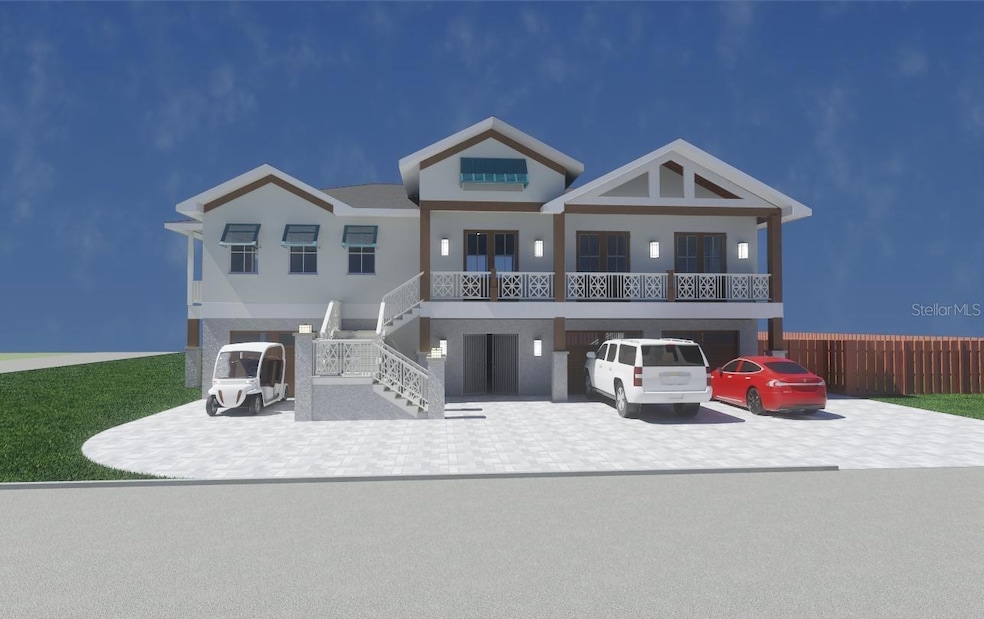 Rendering of prior plan to build elevated home, CAD drawings can be sold with land purchase!