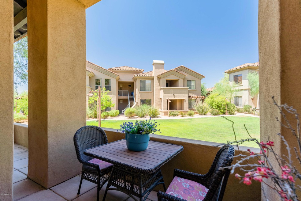 Covered private patio