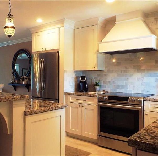 Granite Counters, Stainless Steel Top Brand APplia