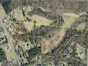 Red parcel is .84 acres, orange parcel is 1.12 acres and the yellow is 12.64.