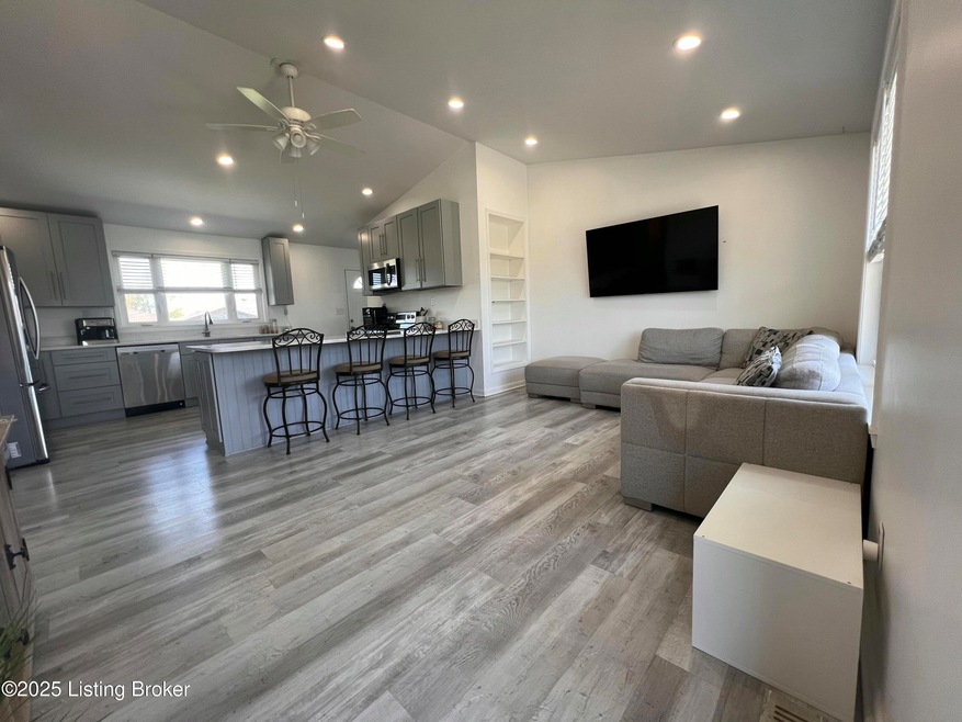 Open Living area and kitchen