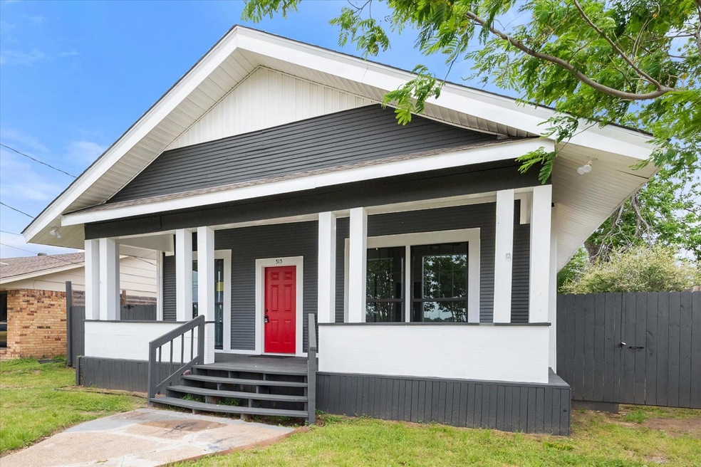 View of front facade featuring covered porch