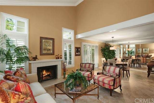 Living Room with Vaulted Ceiling, Fireplace, 18