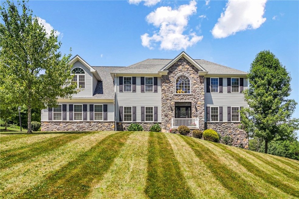 A stately appearance with custom stone accent and