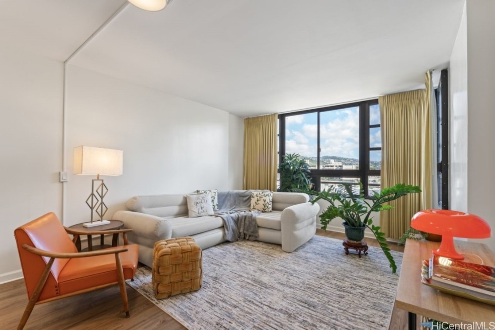 Large Living area.  Cement walls, smooth ceilings