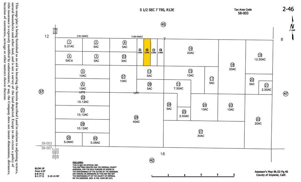 2.5 Acres Plat Map