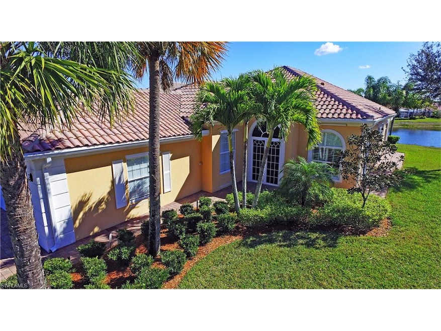 Ariel view of property with mature landscaping and