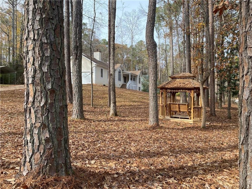 View of yard with a gazebo