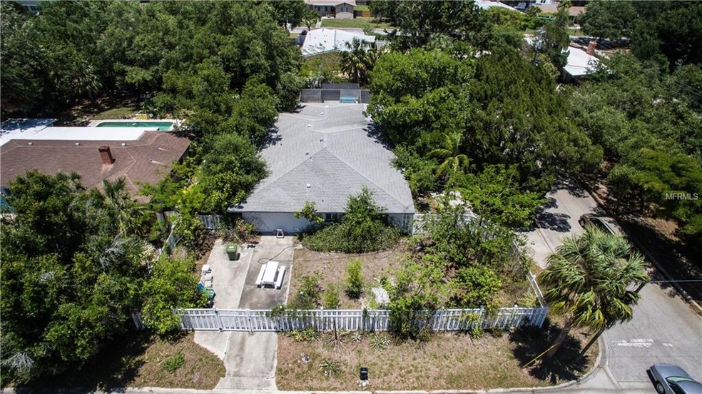 Aerial showing from Sunnyside -- 2 car garage can 