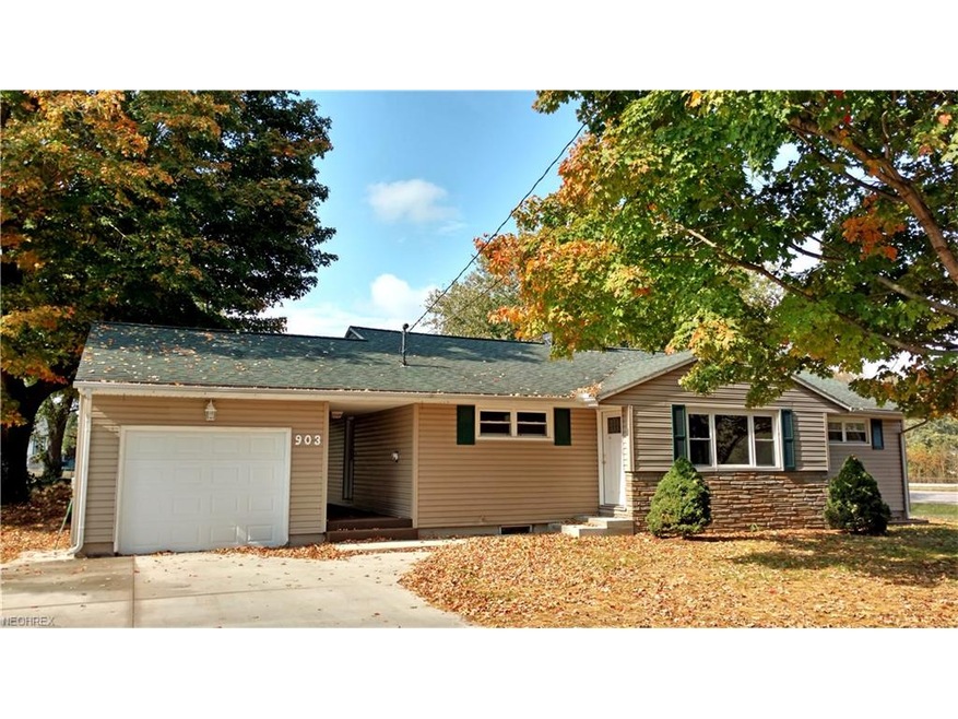 3 bedroom vinyl sided ranch home.