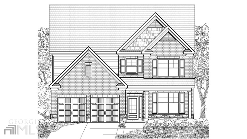 B&W Rendering. Not actual home. Sample same plan.