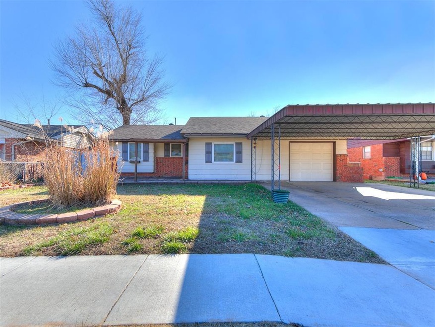 Charming home featuring two car carport.