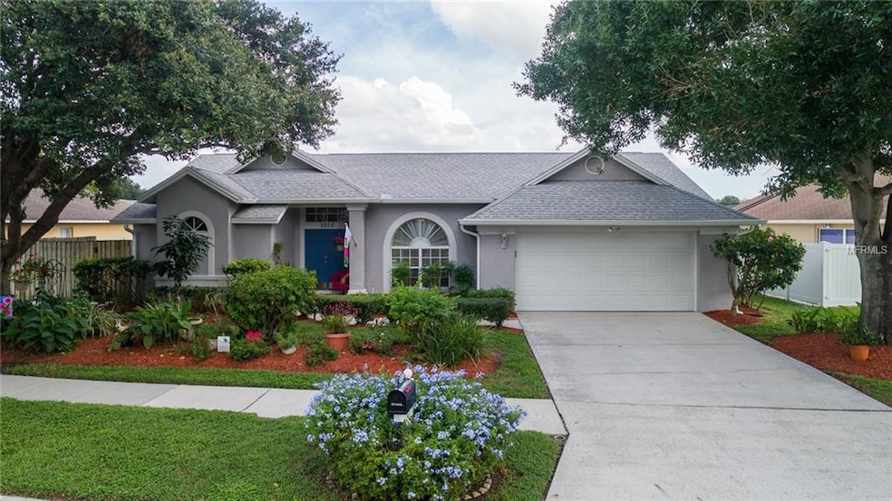 Carefully manicured front yard.