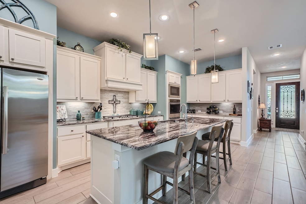 Gorgeous granite countertops are the focal point o