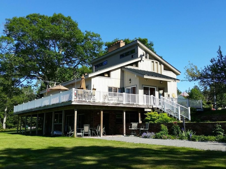 Main house above with guest...