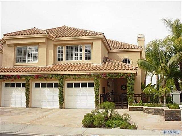 Panoramic view home located on a single loaded  st