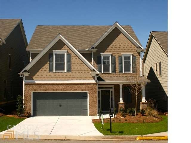 Exterior features James Hardie siding and trim