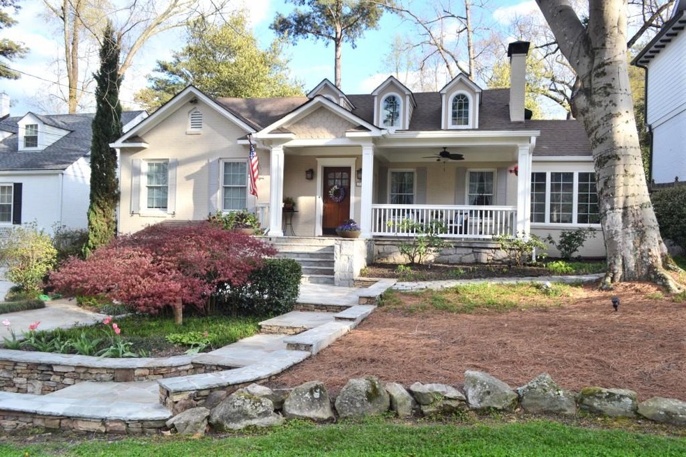 Flagstone walkway to Cozy Front Porch