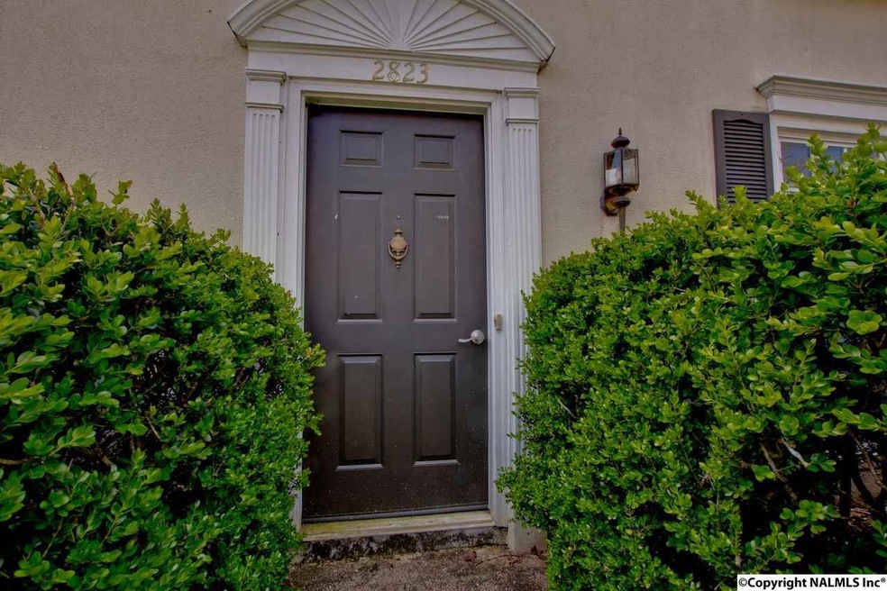 offers a beautiful framed entryway.