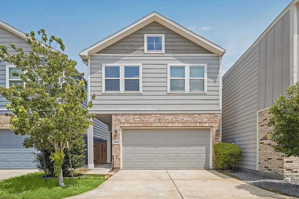 Welcome to 5443 Camaguey! This home is a charming brick-accented two-story home with a two-car garage and extended driveway that is a rarity in this gated community.