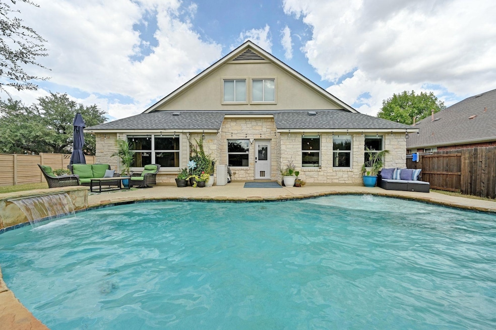 View of pool with an outdoor hangout area, a fenced backyard, and a patio