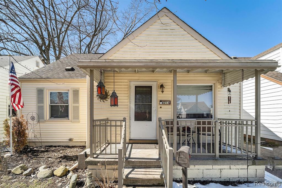 Welcome to 4214 Cadillac Avenue - covered porch