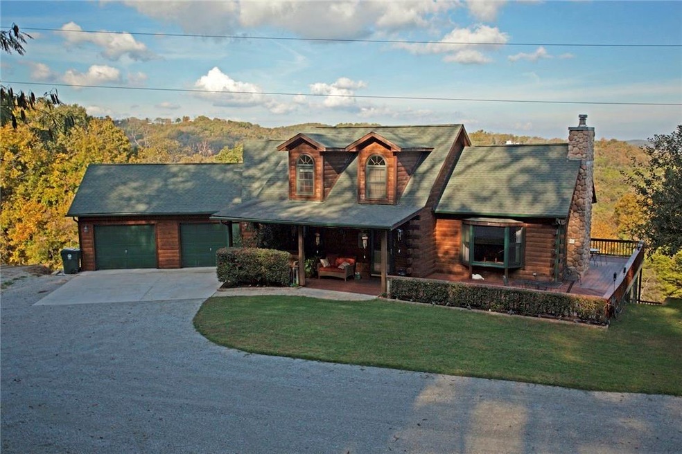 Log Home front elevation