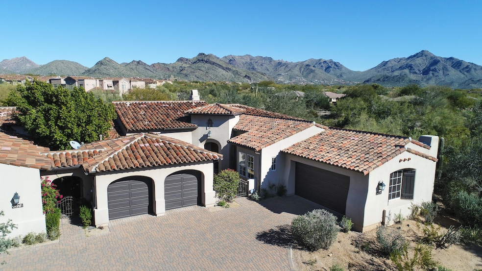 Aerial View of Villa on Right